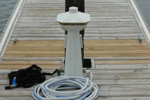 power pedestal and water hookup