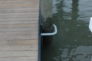 black rub rail and piling hoop