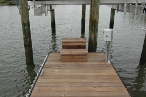 custom steps to get on and off boat