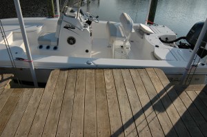 BoatzRight step out tailored to each lift to make it easier to get on and off boat