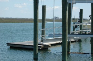 boat lift and floating dock